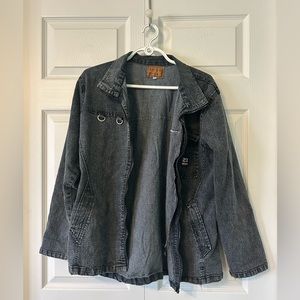 Black denim oversized jacket